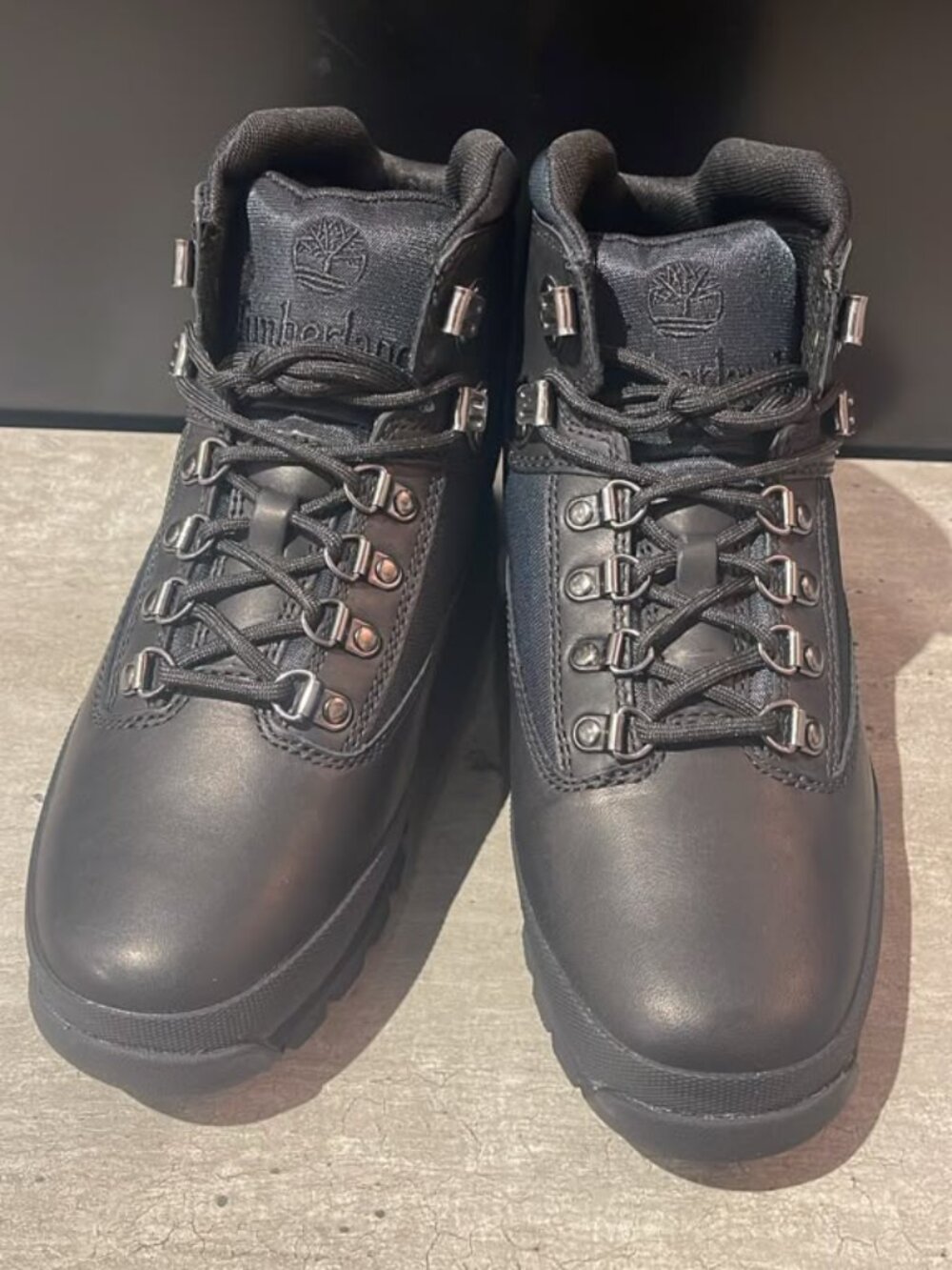TIMBERLAND MEN'S EURO HIKER MID LACE BOOT BLACK FULL GRAIN A2PUS-W02 ALL SIZES